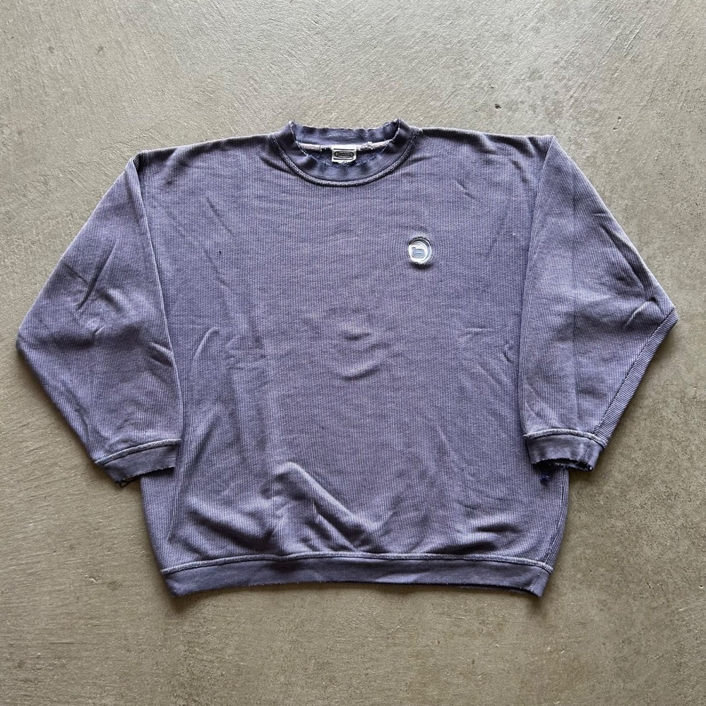 Vintage 90s Breakdown Sweatshirt Size XL Blue Two Tone Crewneck Skateboarding